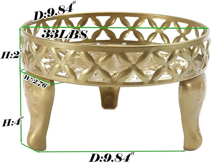 Gold Plant Stand, Metal Plant Stands Outdoor, Anti-Rust Iron Planter Stands for Indoor Plants, Round Flower Pot Stands Plant Shelf, Display Shelves Potted Plant Holders for Home Patio Decor by GreenHaven Gardens