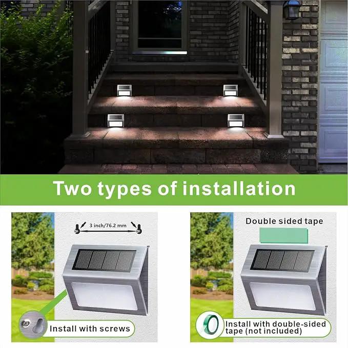 XLUX Solar Powered Lights for Deck Steps Stairs Fences Pathway Path, LED lamp, Outdoor Waterproof, White Light 6 Pack by GreenHaven Gardens