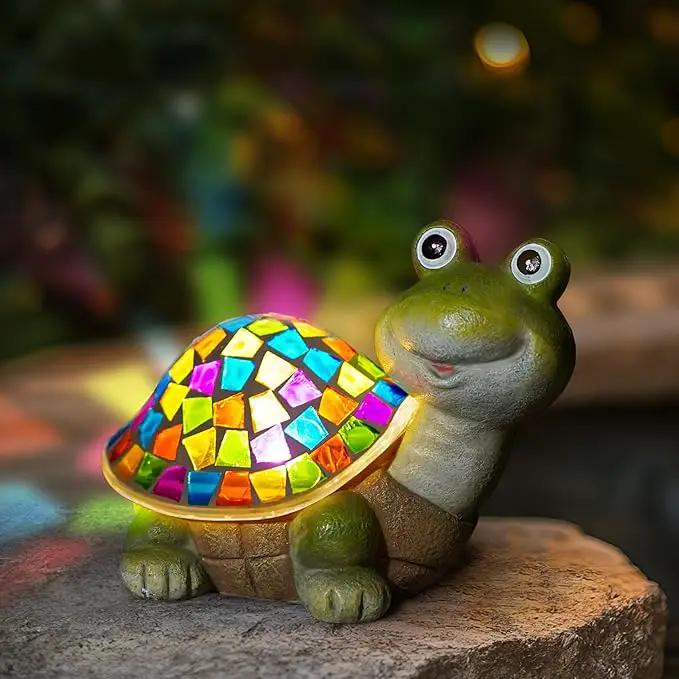 MININOVA Solar Mosaic Turtle Statues Outdoor Garden Decorations with Waterproof Mosaic Light Yard Lawn Porch Patio Home Ornaments Gifts for Women by GreenHaven Gardens