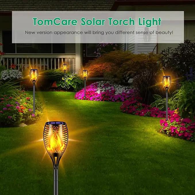 TomCare Solar Lights Outdoor 99 LED Higher & Larger Flickering Flame Solar Torch Lights 43" Waterproof Outdoor Lighting Solar Powered Pathway Lights Christmas Decorations for Garden Patio Yard, 4Pack by GreenHaven Gardens