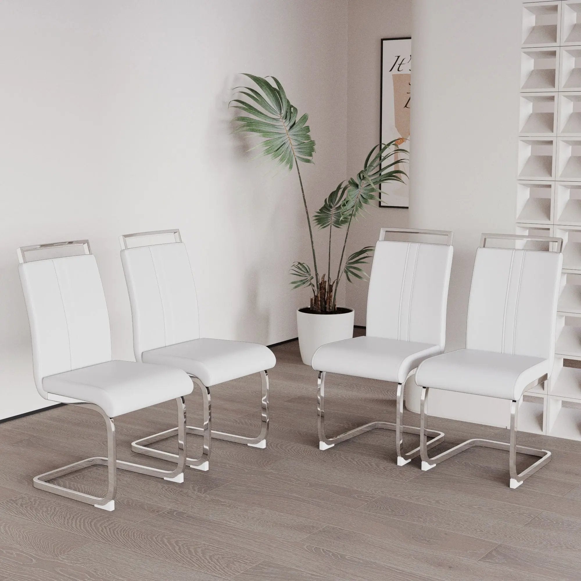 Modern Dining Chairs With Padded Seat, High Back by Unique Piece Furniture