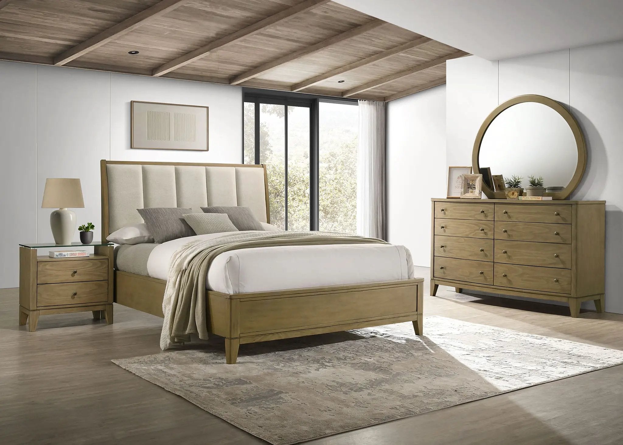 Granada 4-piece California King Bedroom Set Natural Pine by Unique Piece Furniture