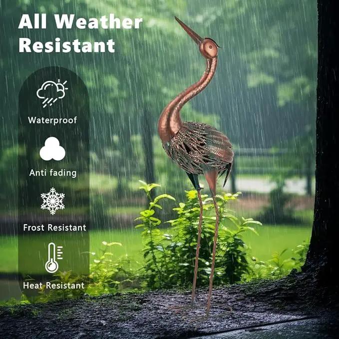 VEWOGARDEN Heron Outdoor Statues Metal Crane Garden Sculptures & Statues for Yard Lawn Patio Pool Outside Decorations, Bronze by GreenHaven Gardens