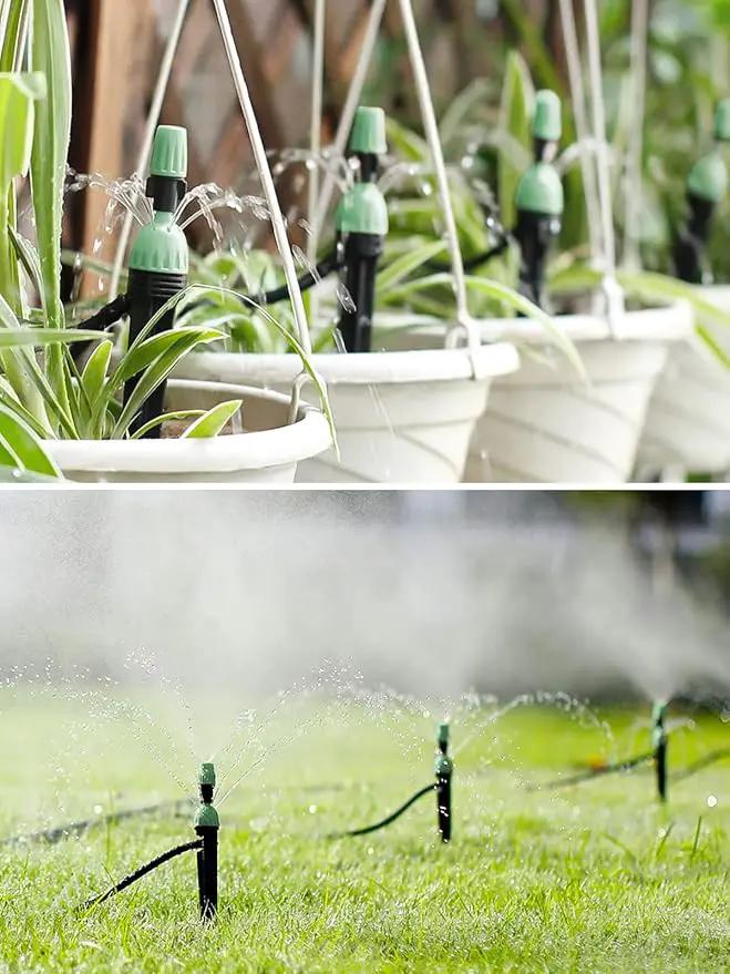 Kalolary 1/4 Inch Drip Irrigation Emitters, 20PCS Micro Spray Irrigation Drippers for 4/7mm Tube Adjustable 360 Degree Water Flow Sprinklers Garden Irrigation Sprayer for Potted Plants Watering System by GreenHaven Gardens