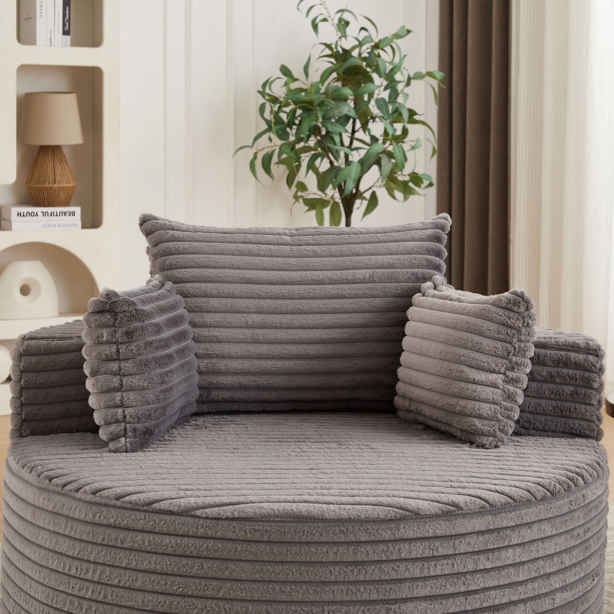 Modern Single Sofa With Backrest Pillow For Living Room by HouseOfZazla