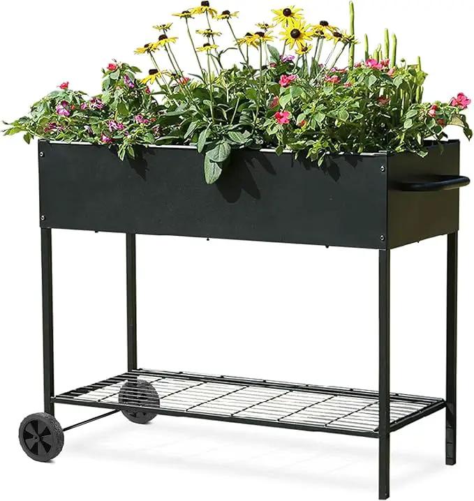 MIXC Metal Raised Garden Beds with Legs, Elevated Planter Boxes Outdoor Raised for Gardening, Large Planter Box for Vegetable Flower Herb by GreenHaven Gardens