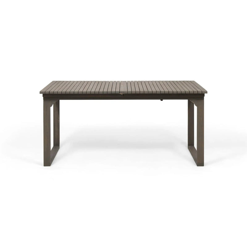Outdoor Expandable Acacia Wood Dining Table With U-Shaped Leg by HouseOfZazla