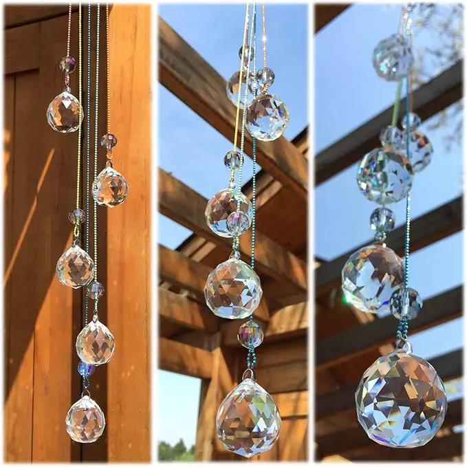 Crystals Ball Prisms Suncatcher Hanging Ornament Rainbow Maker for Home,Garden Decoration by GreenHaven Gardens