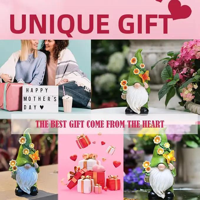 Garden Gnomes Statue Outdoor Decor,10.5" Resin Solar Garden Gnome Outdoor Statues, Funny Gnomes Gardening Gifts for Women,Bithday Gifts for Grandma by GreenHaven Gardens