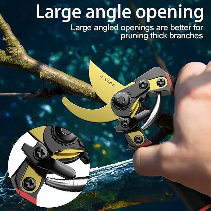 Professional Titanium Garden Shears Adjustable Opening Size- Professional Bypass Pruning Shears for Plants, Hedges, and Flowers by GreenHaven Gardens