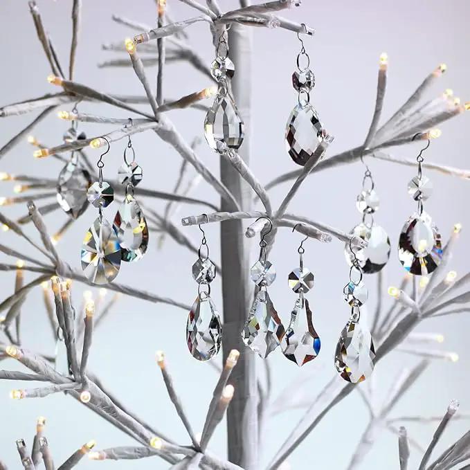 12pcs Glass Crystal Chandelier Prisms, Rainbow Hanging Crystals Suncatcher for Windows, Home Decoration by GreenHaven Gardens