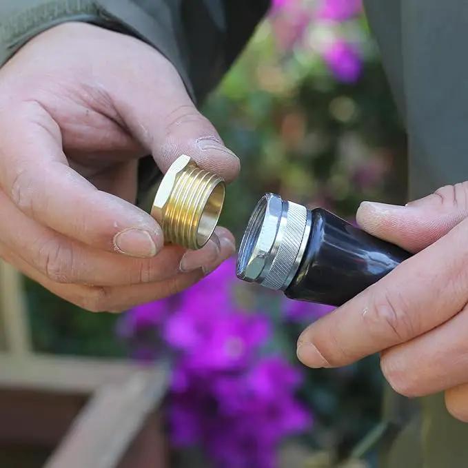 3/4" GHT Male Brass Pipe Plug Outer Garden Hose Male Threaded End Cap Plug Garden Irrigation Pipe Fittings Water Tubing Stopper （3 PCS） by GreenHaven Gardens