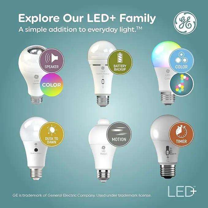 GE LED+ Motion Sensor LED Light Bulbs, 14W, PAR38 Outdoor Security Floodlights, Warm White, CAC (2 Pack) by GreenHaven Gardens
