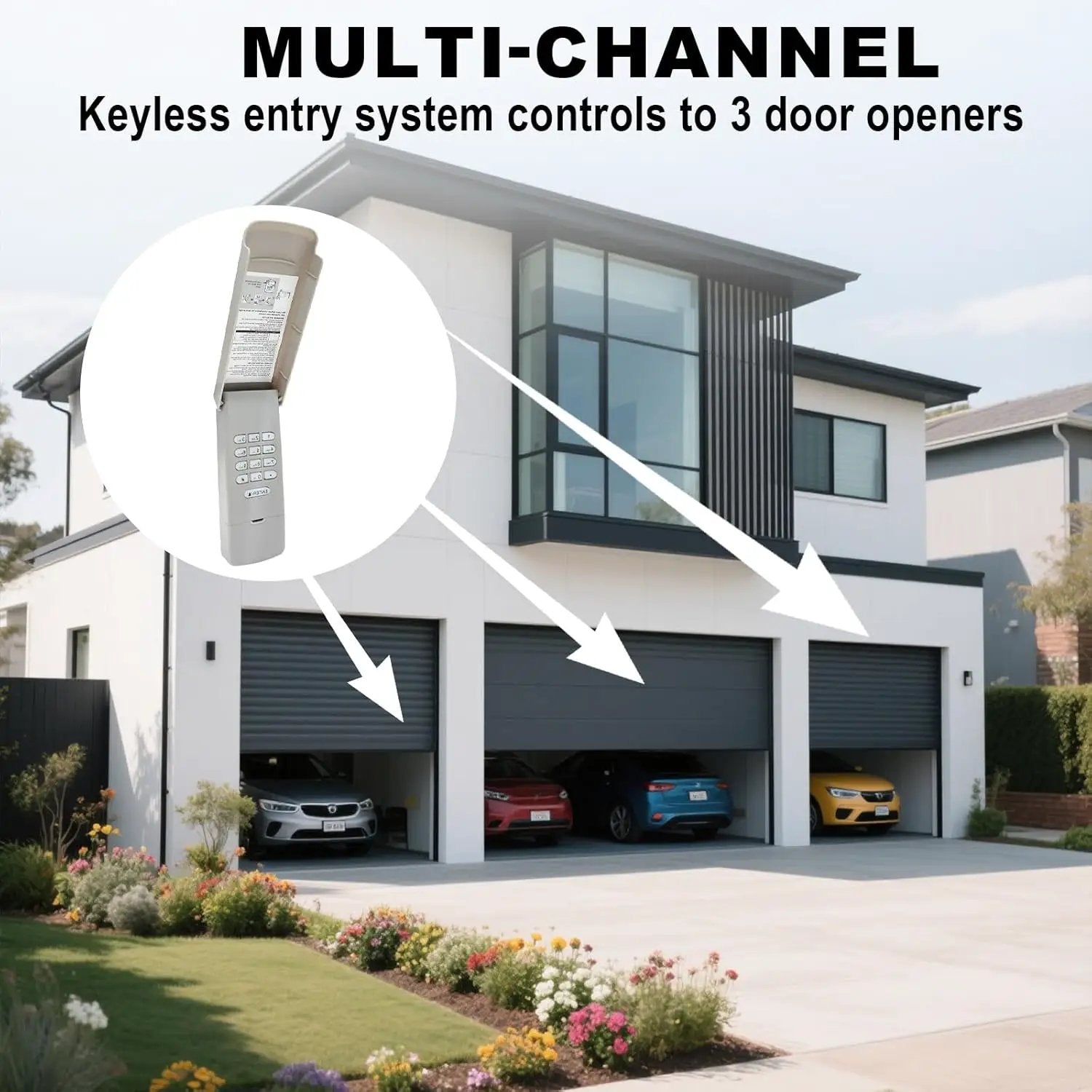 Garage Door Opener Keypad for Liftmaster Chamberlain Craftsman Garage Door Opener, Replace Wireless Keypad 877MAX Keyless Entry with 315/390 MHZ Learn Button Produced Since 1993 by GreenHaven Gardens