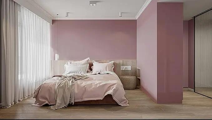 Dimoon 110''x17.7'' Pink Peel and Stick Wallpaper Contact Paper Modern Self Adhesive Wall Paper Removable Renter Friendly Textured Solid Color Shelf Cabinet Vinyl Roll (110''x17.7'',Grey Pink) by GreenHaven Gardens