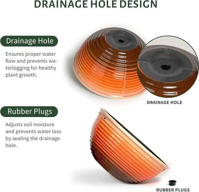 10 Inch Hanging Planter, 2 Pack Hanging Planters for Indoor Outdoor Plants Self Watering Hanging Pots with Drainage Holes for Garden Home by GreenHaven Gardens