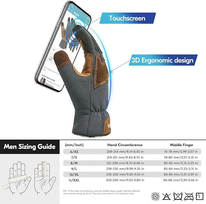 Vgo... 1-Pair Gardening Gloves Men, Safety Work Gloves, Puncture-proof, Thornproof, Touchscreen (SL7475) by GreenHaven Gardens