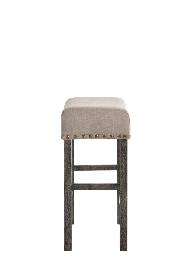 Martha II - Weathered Counter Height Stool (Set of 2) - Gray / Tan by HouseOfZazla