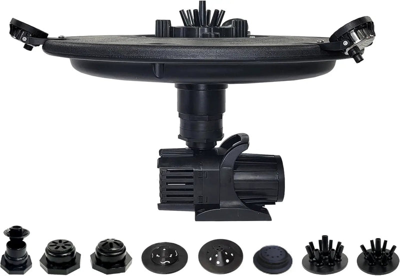 HALF OFF PONDS Floating Fountain – 3/4 HP Pond Aerator, 200' Cord – 8,000 GPH Water Pump – 11 Spray Patterns - White LED Lights - for Ponds, Lakes & Water Gardens by GreenHaven Gardens