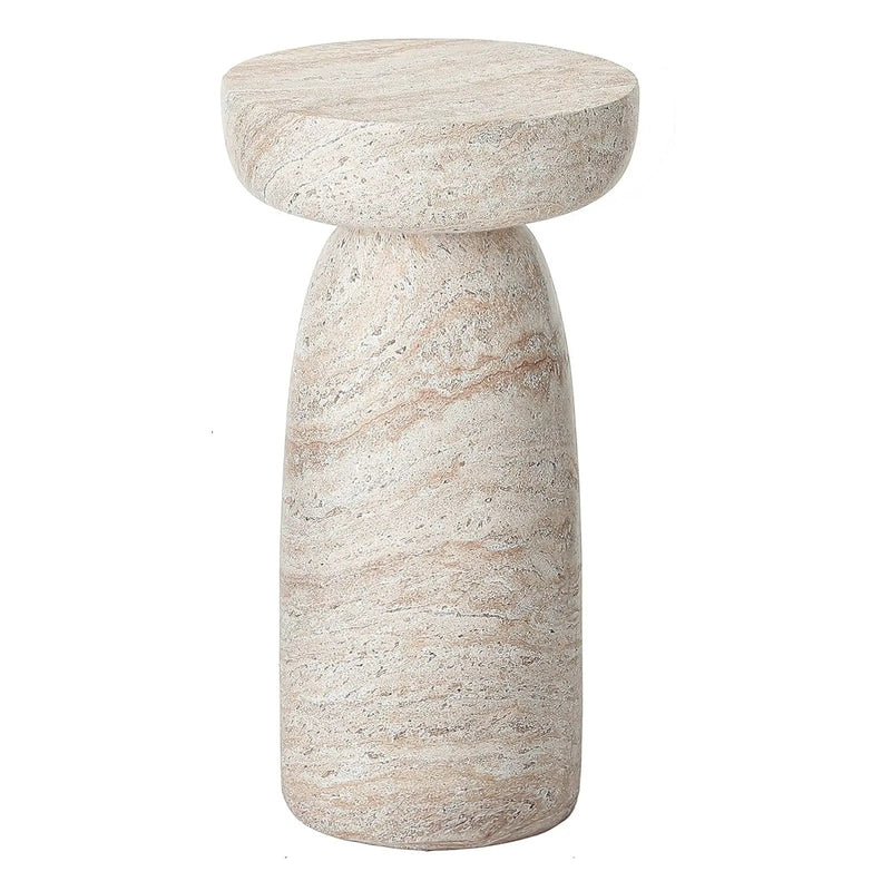 Natural Stone Grain Mushroom Shape Side Table by HouseOfZazla