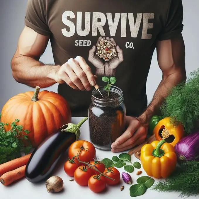 #1 Set of 70 Survival Vegetable Seeds Garden Kit Over 11,900 Seeds Non-GMO and Heirloom, Great for Emergency Bugout Survival Gear Seeds for Planting Vegetables and Fruits Herbs - Survive Seed Co. by GreenHaven Gardens