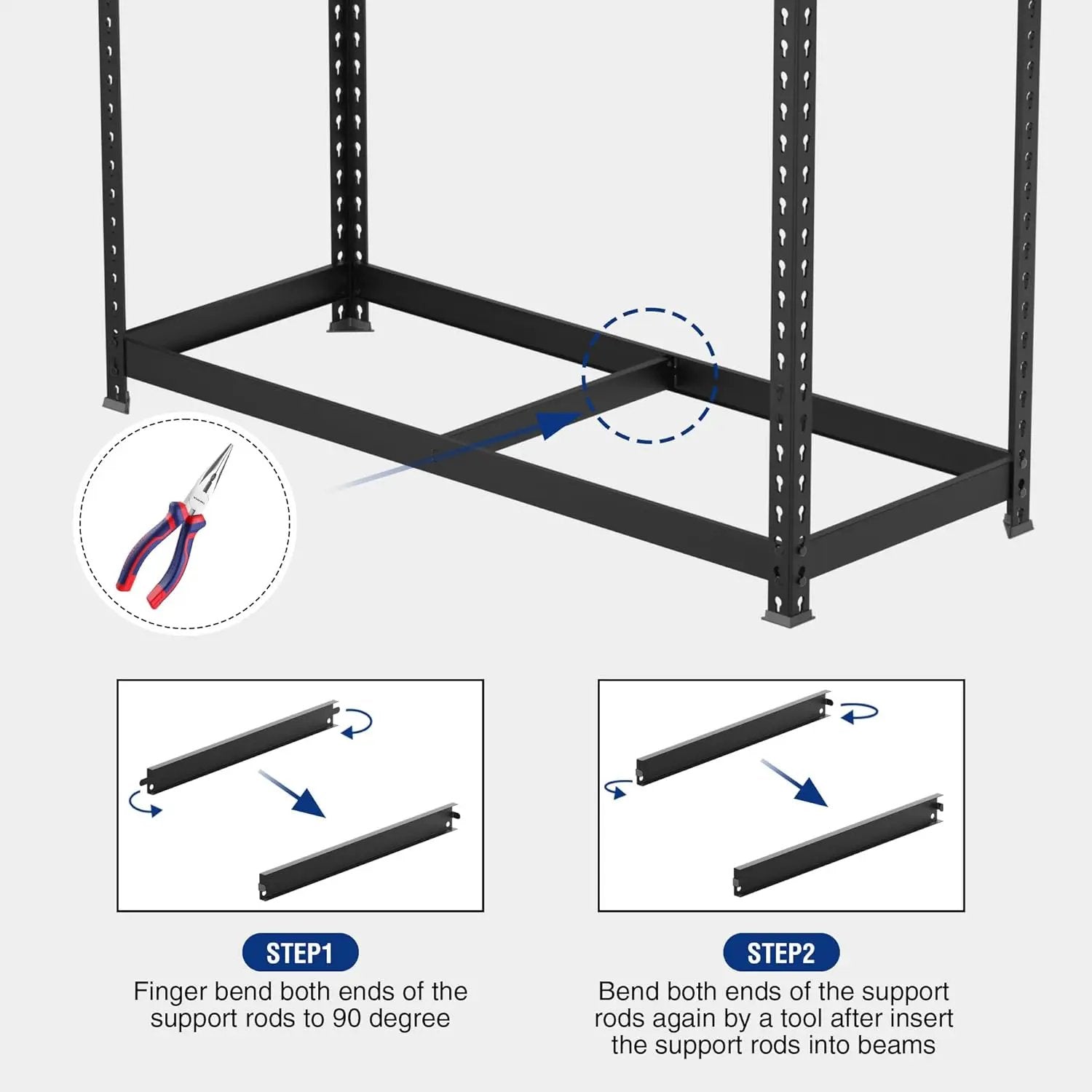 WORKPRO 5-Tier Steel Shelving Unit-Black, 35-3/10”W x 17-1/2”D x 72”H, Adjustable Storage Rack, Heavy Duty Shelf with MDF Board, 1650 lbs Load Capacity (Total) for Garage, Basement, Warehouse, Kitchen by GreenHaven Gardens