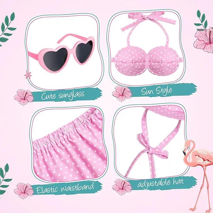 Bikini Goose Outfit Lawn Goose Clothing Porch Goose Outfits Summer Yard Goose Outfits Hawaiian Luau Goose Outfit for 23'' Lawn Goose Outdoor Decoration (Pink) by GreenHaven Gardens