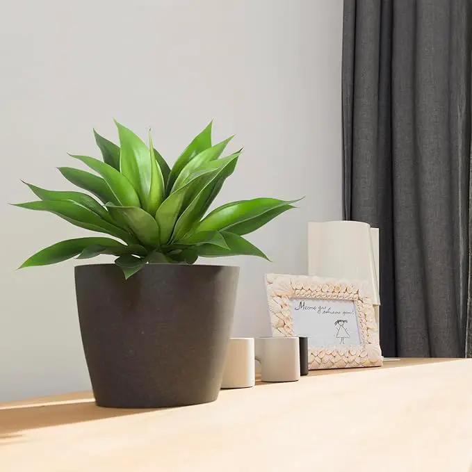 Artificial Agave Plants,Large UV Resistant Fake Agave Planters for Indoor and Outdoor Decorating Artificial Plants for Outdoors Fake Plants (2Pack, 18" by GreenHaven Gardens