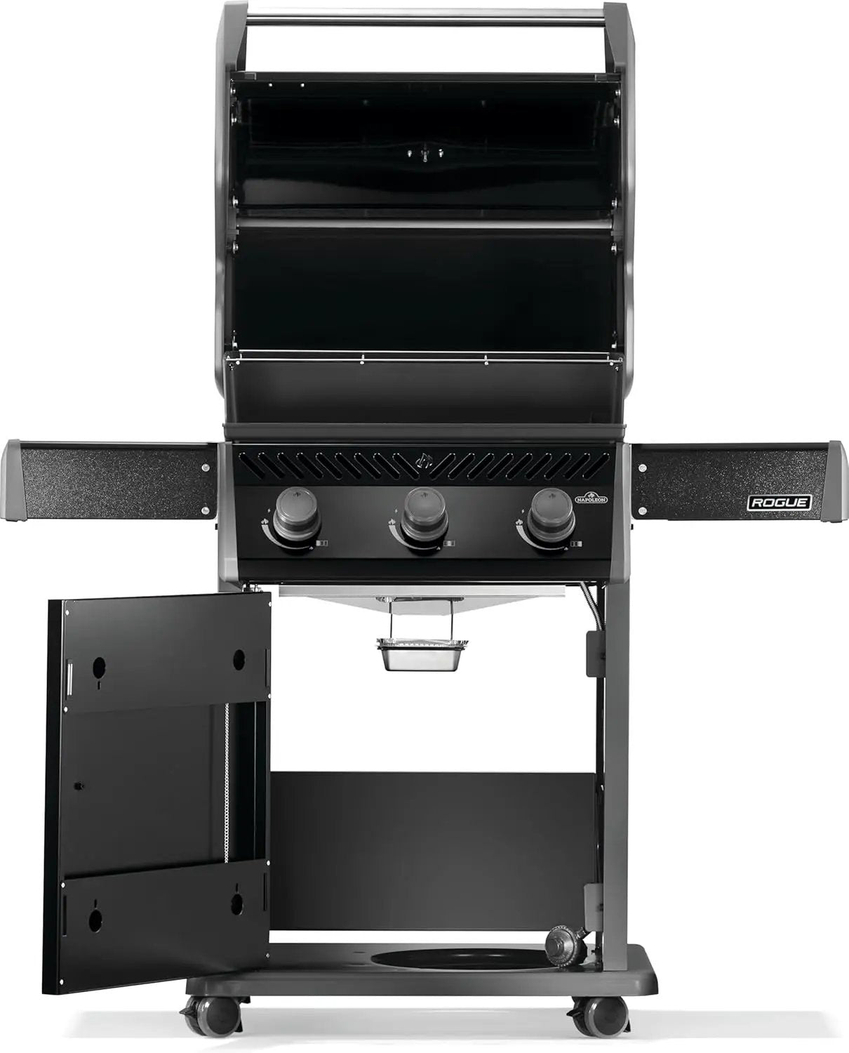 Napoleon Rogue 425 Natural Gas Grill, Black, Durable 3-Burner Outdoor BBQ by GreenHaven Gardens