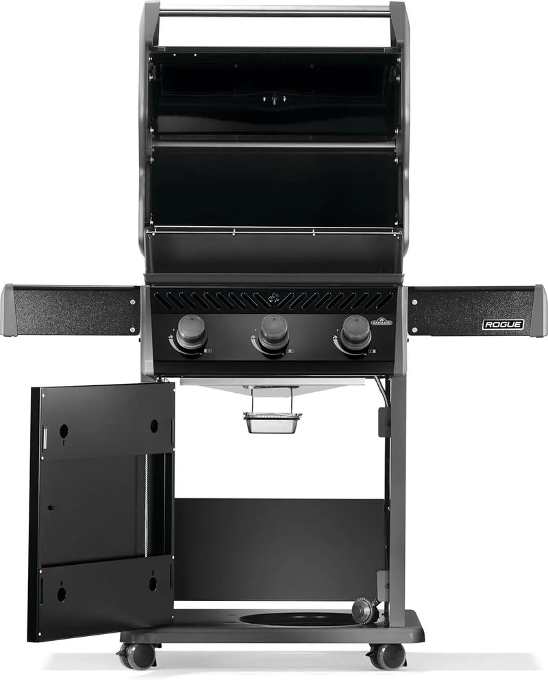 Napoleon Rogue 425 Natural Gas Grill, Black, Durable 3-Burner Outdoor BBQ by GreenHaven Gardens