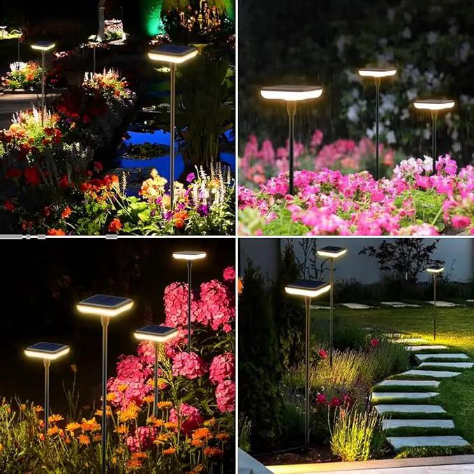 Solar Lights Outdoor Garden 4 Pack Solar Pathway Light 31" Tall Sway by Wind Solar Swaying Lights 34LM Bright Up to 12H IP65 Waterproof Auto On/Off for Outside Yard Path Patio Lawn Flower by GreenHaven Gardens