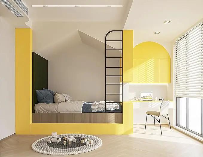 Dimoon 118''x17.7'' Yellow Peel and Stick Wallpaper Contact Paper Modern Self Adhesive Wall Paper Removable Renter Friendly Textured Solid Color Shelf Cabinet Vinyl Roll (118''x17.7'',Yellow) by GreenHaven Gardens