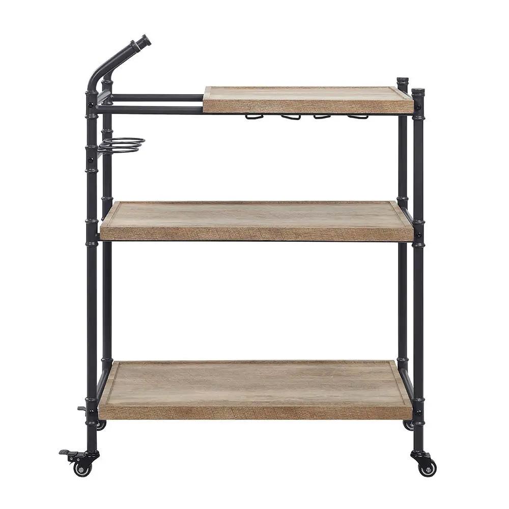 Brantley - Serving Cart - Oak & Sandy Black by Unique Piece Furniture
