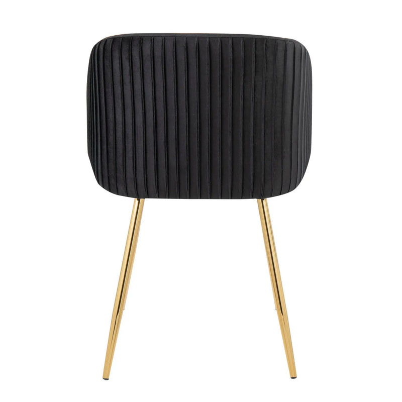 Fran - Pleated Waves Contemporary Chair (Set of 2) by Unique Piece Furniture