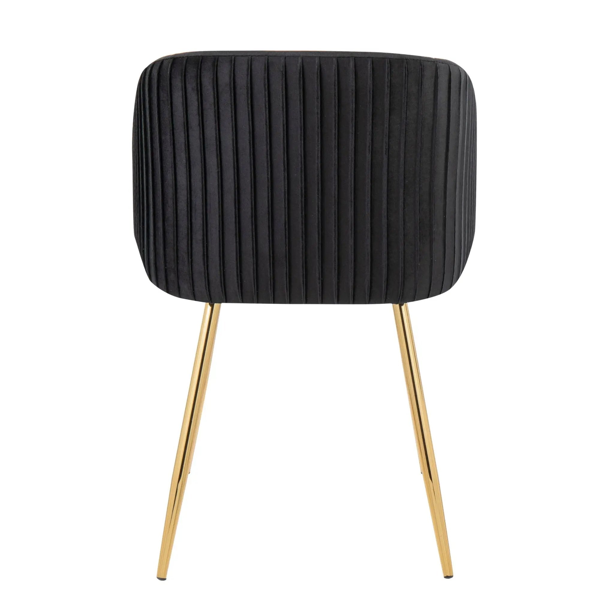 Fran - Pleated Waves Contemporary Chair (Set of 2) by HouseOfZazla