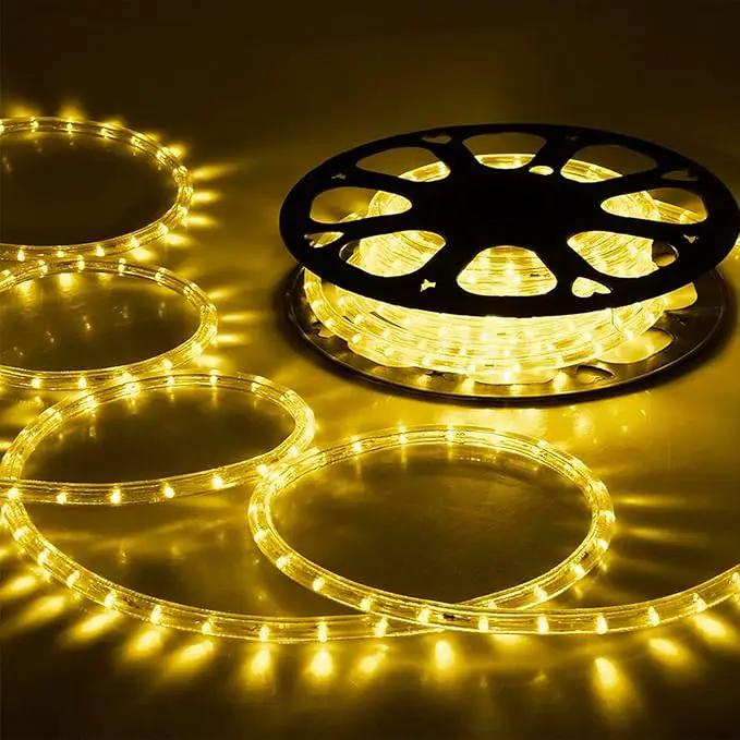 200ft LED Rope Lights Outdoor, 1440 LED Flexible Tube Lights with 8 Modes, Waterproof LED Rope Lighting for Outside, Garden, Patio, Bedroom, Party, Pool, Fences, Indoor Outdoor Decoration (Warm White) by GreenHaven Gardens