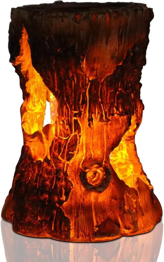 pearlstar Solar Lanterns Outdoor Tree Stump Fire Flame Light Halloween Decorative Solar Powered Lantern Waterproof Decor for Patio Garden Yard Pathway Lawn Deck,1PACK by GreenHaven Gardens