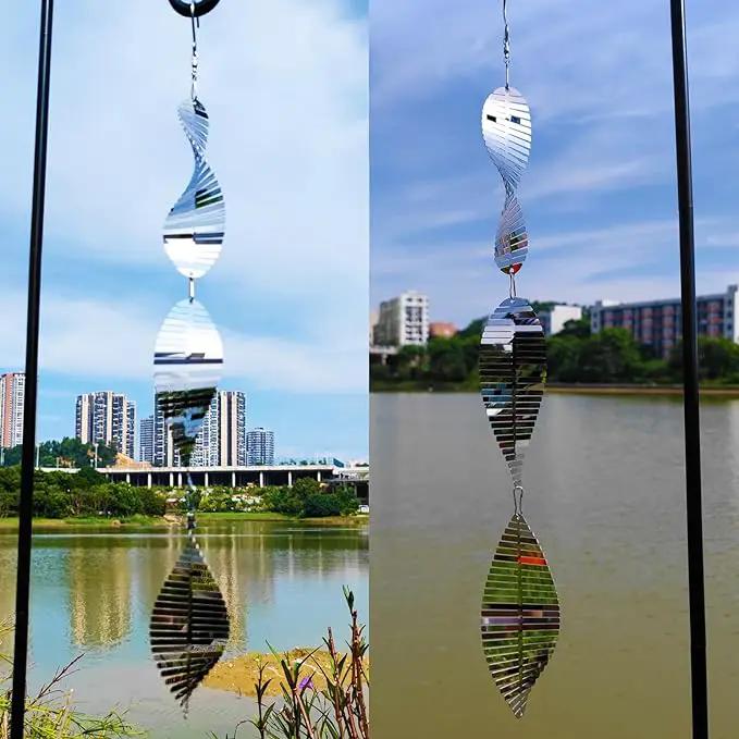 Metal Bird Scare Discs Set-Highly Reflective Double-Sided Bird Reflectors,Extra Sparkly Wind Spinners Outdoor Garden Decor, Bird Devices Deterrent to Scare Birds Away from Yard Patio Farm by GreenHaven Gardens