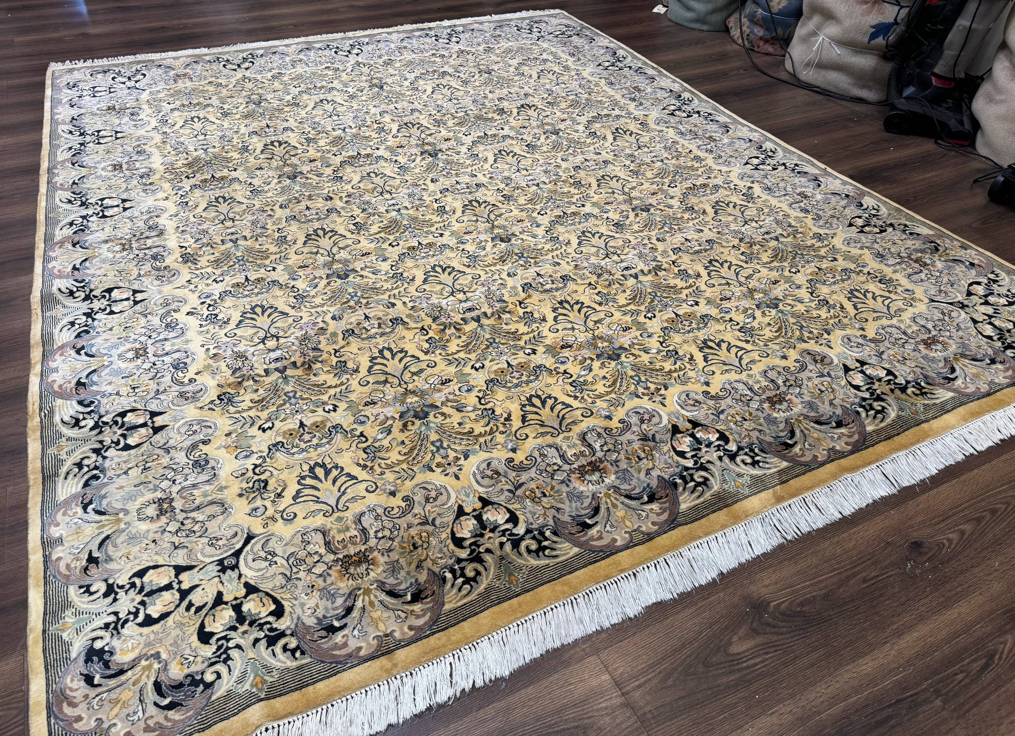 Pak Persian Rug 8x10, Allover Pattern, Fine 225 KPSI, Cream by Jewel Rugs