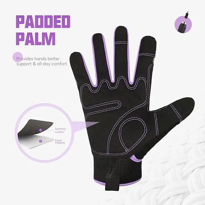 HANDLANDY Women Safety Work Gloves Utility Touch Screen Working Grip Glove for Yardwork Gardening Breathable Mechanic Gloves by GreenHaven Gardens