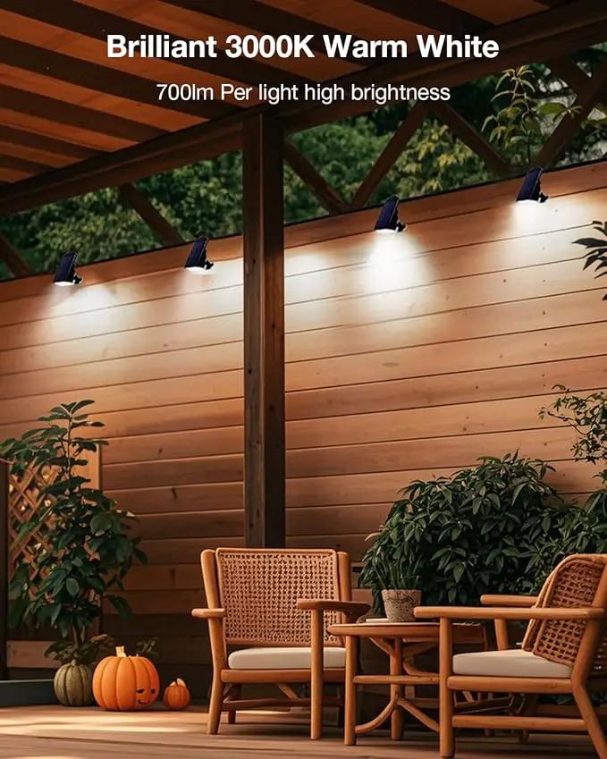 Solar Power Spotlight Outdoor Waterproof Landscape LED Accent Lighting for Yard, Tree, Plants, Walls, Path, Garden, Statues, Adjustable Brightness,Dusk to Dawn Long Lasting 6 Pack Cool White by GreenHaven Gardens