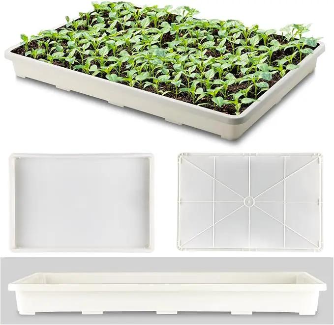5 Pack Nursery Pot Tray, Carrying and Holding Plant Tray for Pot 24 Cell Carrying Holder Drainage Watering Plant Tray (White) by GreenHaven Gardens