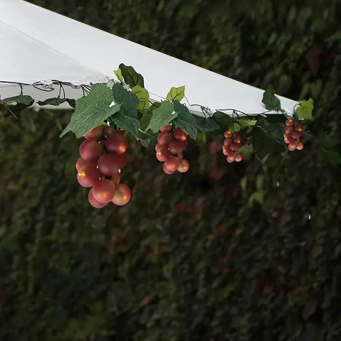 keeda Solar String Lights with Vines, Waterproof 80 LED Grape String Lights Outdoor Patio Light for Bistro Backyard Umbrella Balcony Garden Wedding (Purple) by GreenHaven Gardens