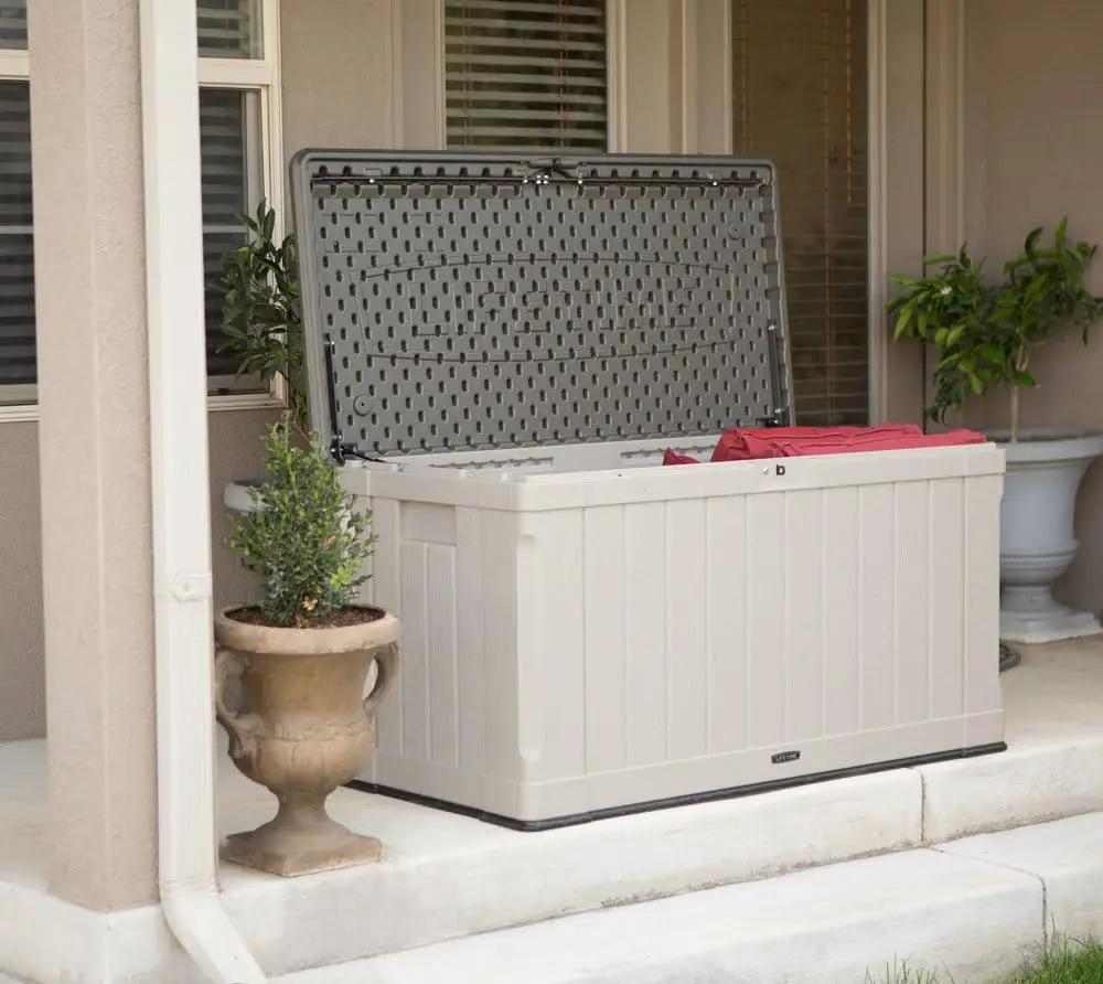 LIFETIME 60186 Heavy-Duty Outdoor Storage Deck Box, 116 Gallon, Desert Sand/Brown by GreenHaven Gardens