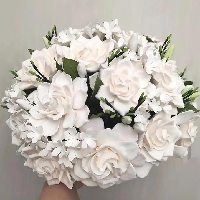 Gardenia Veitchii - Everblooming - Gardenia Jasminoides. Fragrant Evergreen Shrub with Glossy Foliage and Pure White Blooms, Perfect for Pots, Borders, or Gardens (2 Gardenia Veitchii Plants in Cup) by GreenHaven Gardens