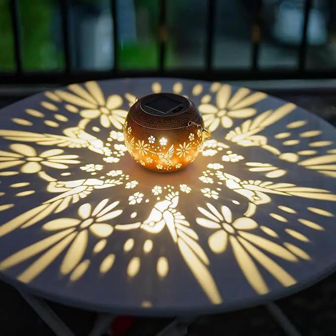 Starsoul 2 Pack Solar Lanterns Waterproof Outdoor, Hummingbird Hollow Out Decoractive Hanging Solar Lantern Lights for Outside Garden Yard Porch Tabletop Patio Decor, Gardening Gifts for Women Mom by GreenHaven Gardens