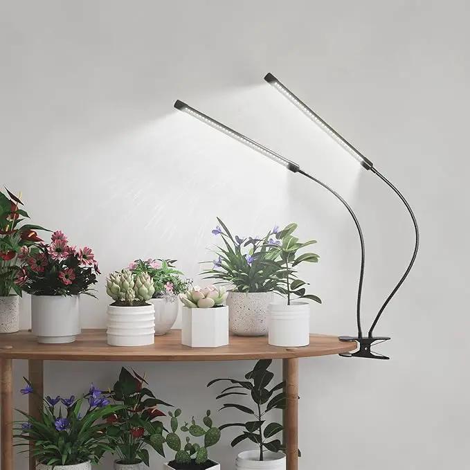 [2024 Newest] Grow Light, 6500K Full Spectrum White Red Blue 84 LED Plant Lamp Clip-on Desk for Indoor Plants Growing, 5 Dimmable Levels & Timer Setting 4/8/12H by GreenHaven Gardens