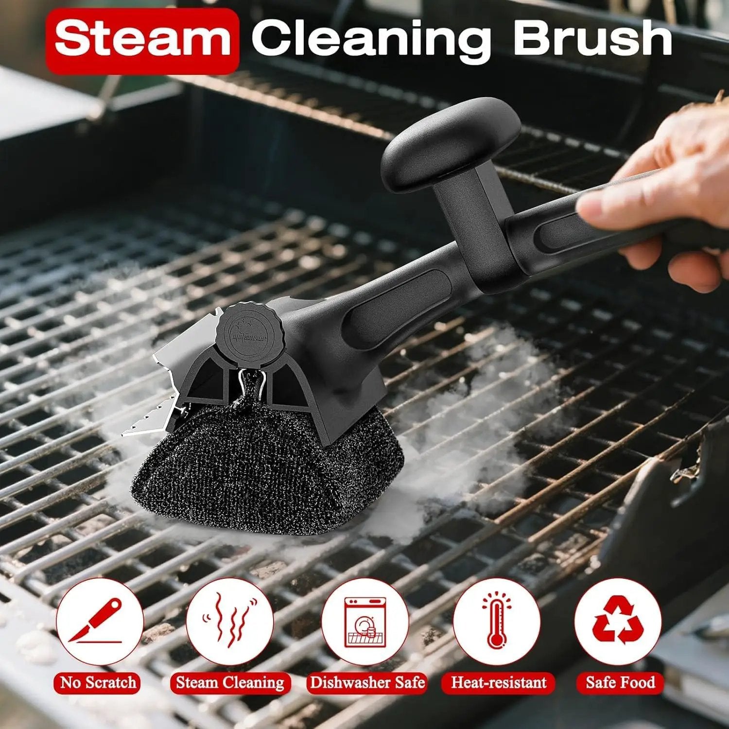 2 Pack Replaceable Cleaning Head, Grill Brush Bristle Free by GreenHaven Gardens