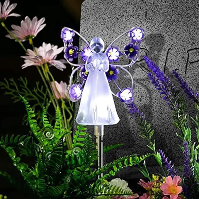 YWBL-WH 2PCS Angel Solar Lights LED Solar Garden Stake Lights Outdoor Garden Eternal Light Angel Decoration () by GreenHaven Gardens