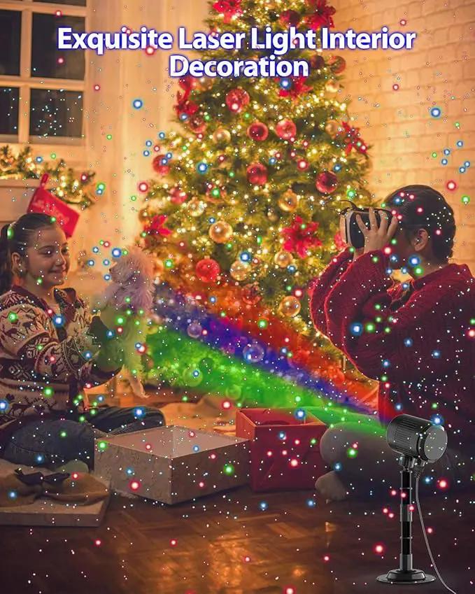 Christmas Laser Lights, RGB Laser Projector Light with RF Remote,Timer, Christmas Decorations Holiday Gift Projector for Xmas Home Garden Yard Party Outdoor Indoor Lights Show by GreenHaven Gardens